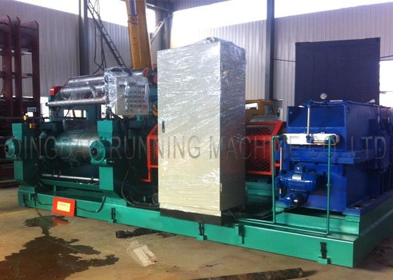 คุณภาพ  Open Type 610mm Two Roller Rubber Mixing Mill Machine With Stock Blender โรงงาน